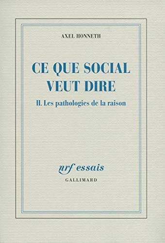 CE QUE SOCIAL VEUT DIRE T2, de Axel Honneth | portada del libro