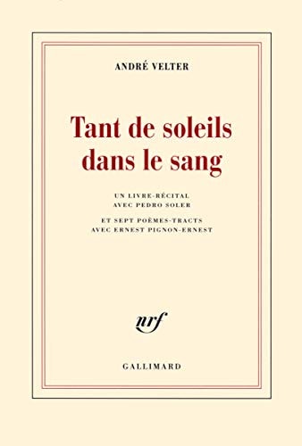 TANT DE SOLEILS DANS LE SANG, de André Velter | portada del libro