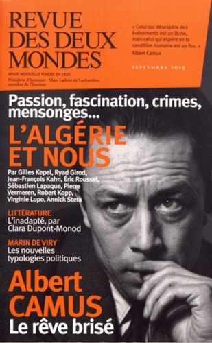 EVUE DES DEUX MONDES SEPTEMBRE 2019 - A, de Collectif | portada del libro