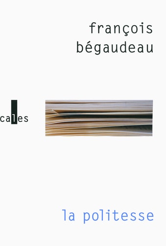 POLITESSE, de François Bégaudeau | portada del libro