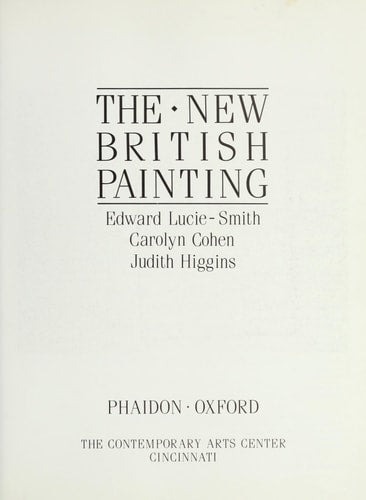 NEW BRITISH PAINTING THE, de Lucie-Smith | portada del libro