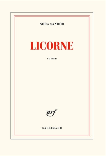 LICORNE, de NORA SANDOR | portada del libro