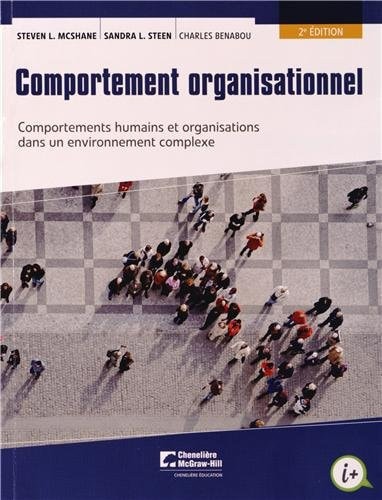 COMPORTEMENT ORGANISATIONNEL, de Steven L. McShane | portada del libro