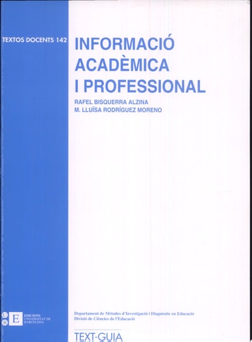 Informació acadèmica i professional, de Rodríguez Moreno | portada del libro
