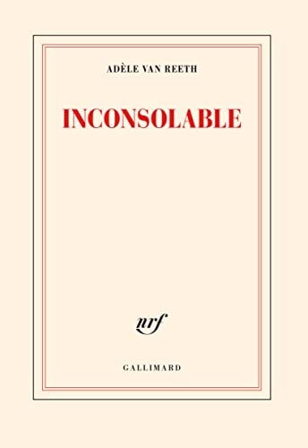 INCONSOLABLE, de ADELE VAN REETH | portada del libro