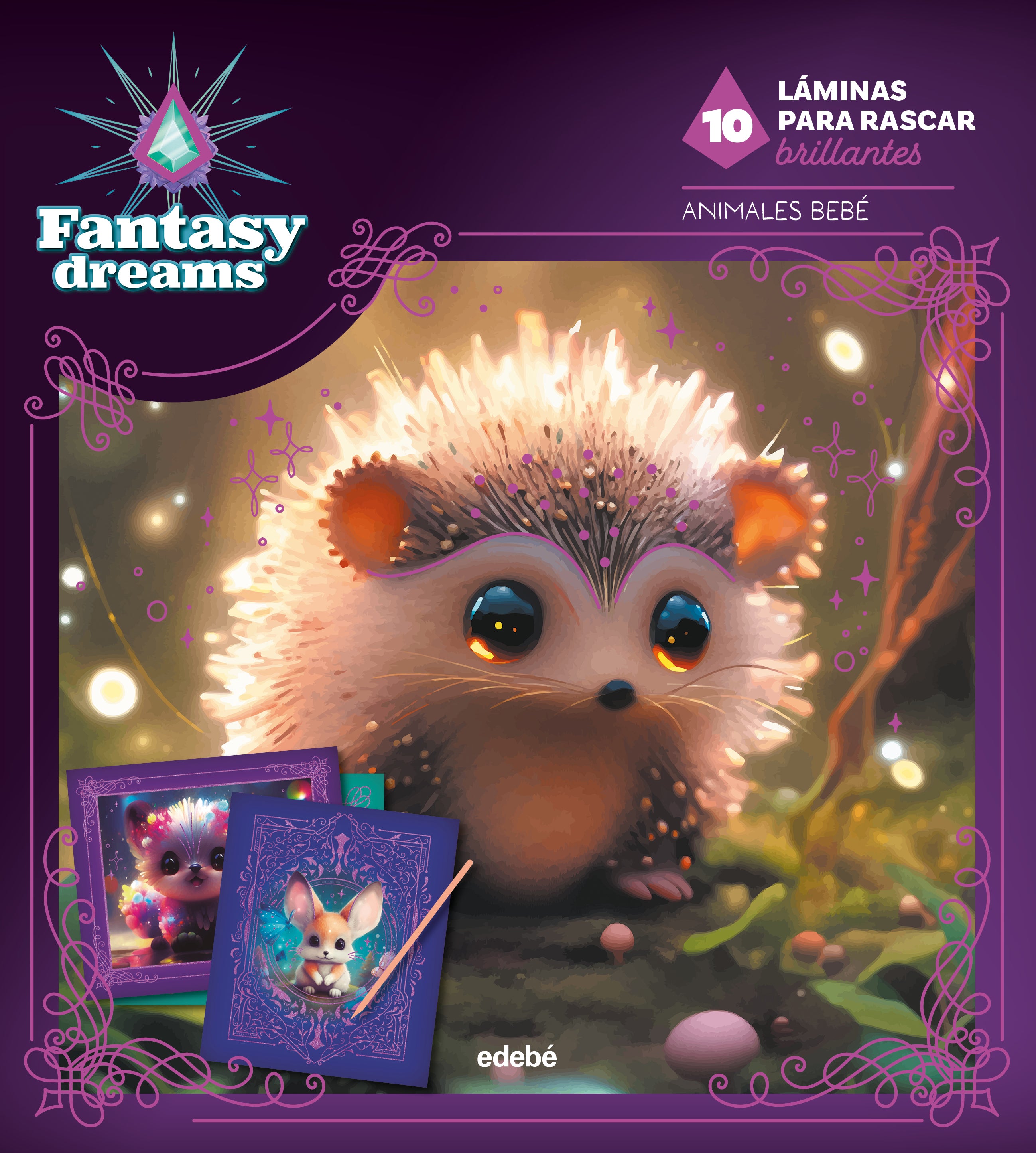 LAMINAS PARA RASCAR: DRAGONES BEBE, de FLEURUS | portada del libro