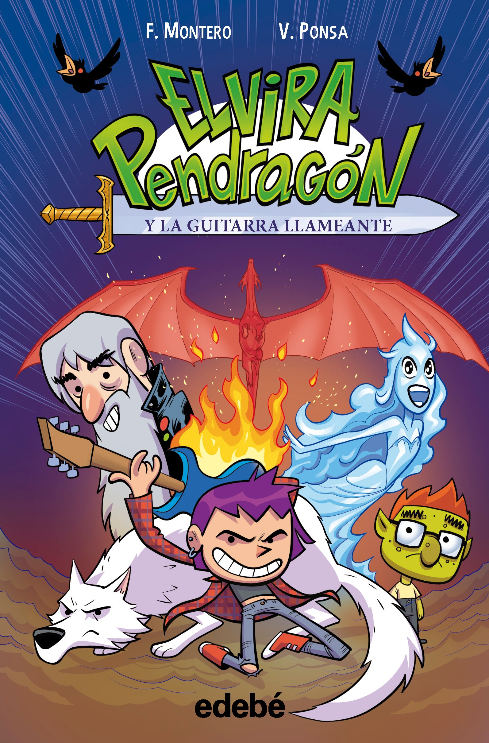 ELVIRA PEDRAGON Y LA GUITARRA LLAMEANTE, de MONTERO | portada del libro