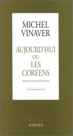 AUJOURD'HUI OU LES COREENS, de Michel Vinaver | portada del libro