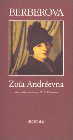 ZOIA ANDREEVNA, de Nina Nikolaevna Berberova | portada del libro