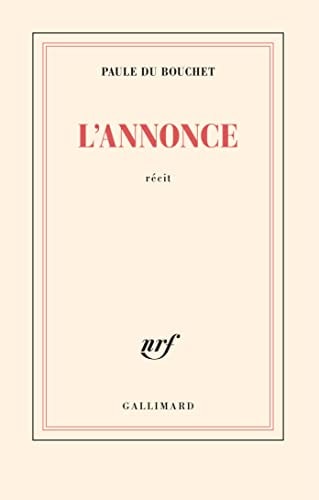 L'ANNONCE, de Paule Du Bouchet | portada del libro