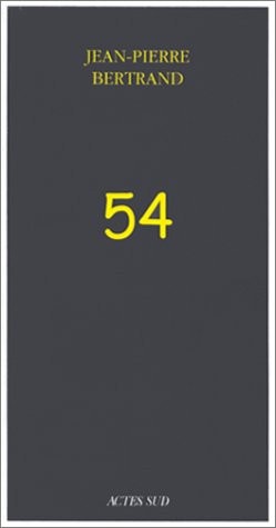 CINQUANTE QUATRE, de Bertrand | portada del libro