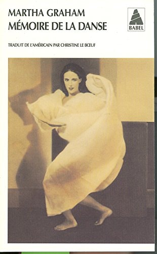 MEMOIRE DE LA DANSE, de Martha Graham | portada del libro