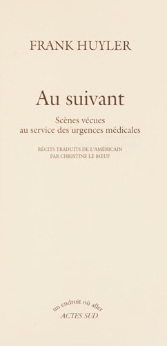 AU SUIVANT, de Franck Huyler | portada del libro
