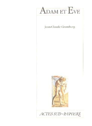 ADAM ET EVE, de Jean-Claude Grumberg | portada del libro