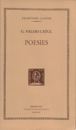 Poesies, de Catul | portada del libro
