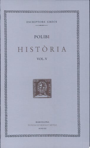 Història, vol. V: llibres VI-VIII, de Polibi | portada del libro