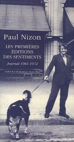 LES PREMIERES EDITIONS DES SENTIMENTS, de Paul Nizon | portada del libro