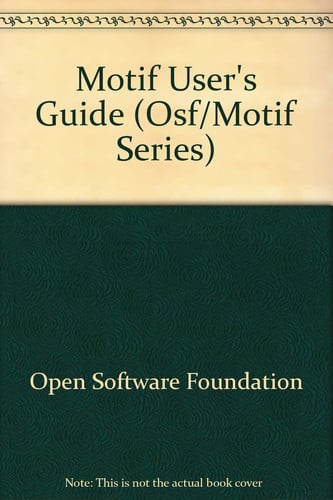 OSF-MOTIF USER'S GUIDE, de OSF | portada del libro