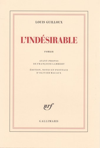 L'INDESIRABLE, de Louis Guilloux | portada del libro