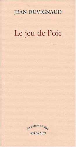 LE JEU DE LOIE, de Duvignaud | portada del libro