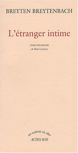 L'ETRANGER INTIME, de Breyten Breytenbach | portada del libro