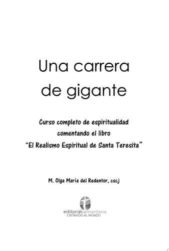 Una carrera de gigante, de MADRE OLGA MARIA DEL REDENTOR | portada del libro
