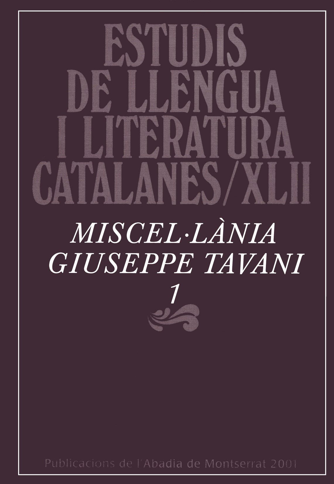 Miscel·lània Giuseppe Tavani, 1, de Varios autores | portada del libro