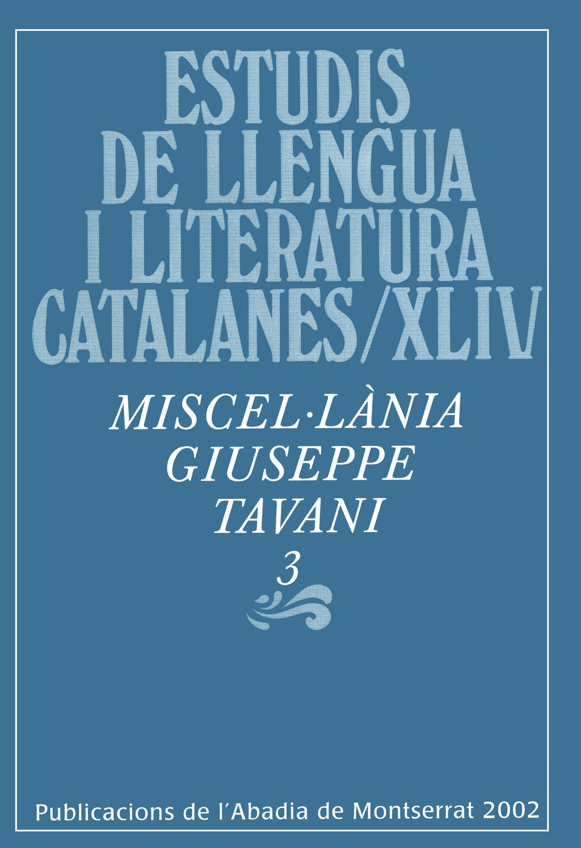 Miscel·lània Giuseppe Tavani, 3, de Varios autores | portada del libro