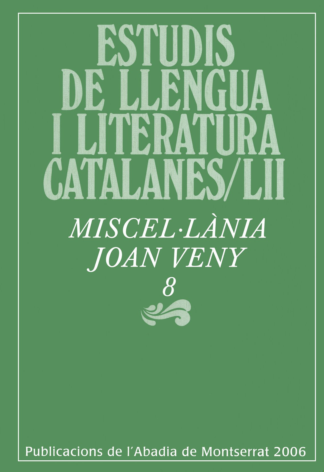 Miscel·lània Joan Veny 8, de Varios autores | portada del libro