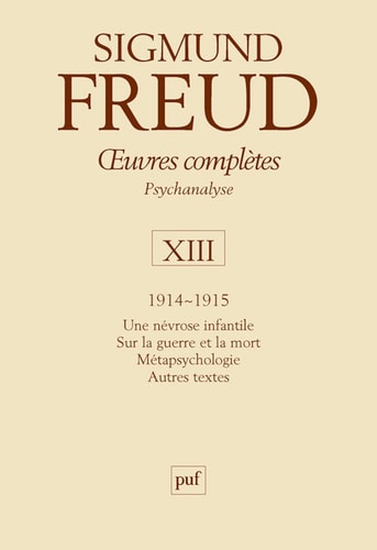 Sigmund Freud.Ouvres Completes. Psychoanalyse Xiii, de Sigmund Freud | portada del libro