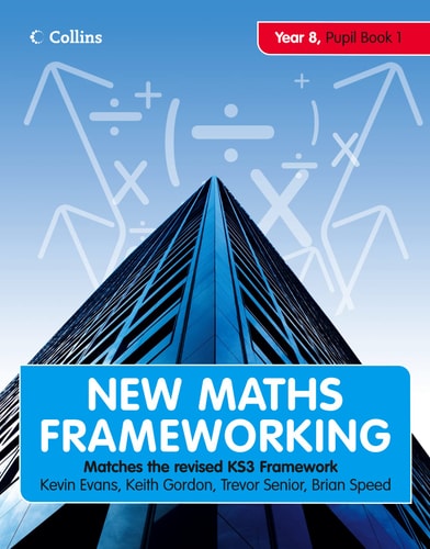 NEW MATHS FRAMEWORKING Y8 PUPIL BOOK 1, de Kevin Evans | portada del libro