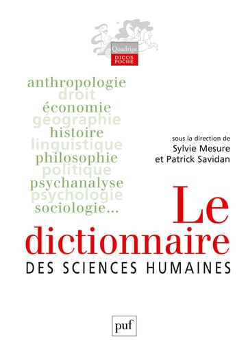 Le dictionnaire des sciences humaines, de Sylvie Mesure | portada del libro
