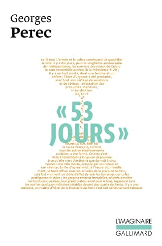 53 JOURS, de Georges Perec | portada del libro
