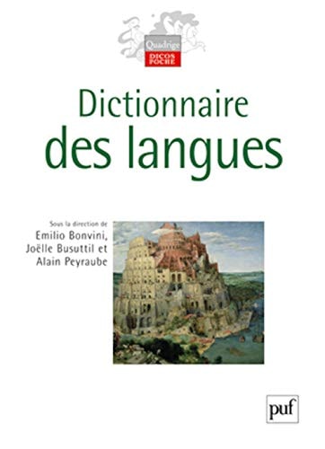 ICTIONNAIRE DES LANGUES, de Emilio Bonvini | portada del libro
