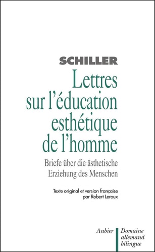 LETTRES SUR L'EDUCATION ESTHETIQUE DE L'HOMME, de Schiller | portada del libro