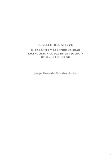 EL SELLO DEL SIERVO, de MORALES ARRAEZ | portada del libro
