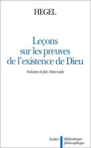 LECONS S/PREUV EXIST.DIEU, de Georg Wilhelm Friedrich Hegel | portada del libro