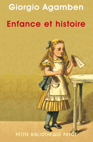 ENFANCE ET HISTOIRE, de Giorgio Agamben | portada del libro