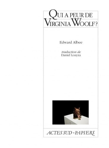 QUI A PEUR DE VIRGINIA WOOLF, de Edward Albee | portada del libro