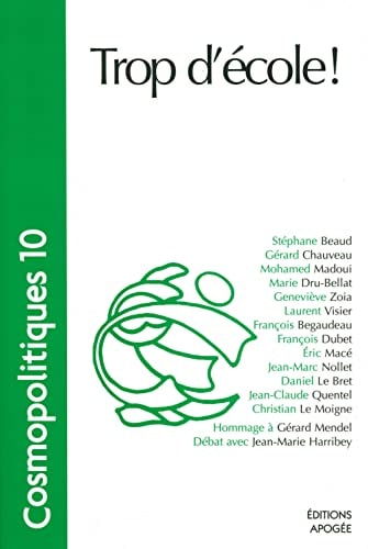 COSMOPOLITIQUES N10 L'EDUCATION, de Éric Macé | portada del libro