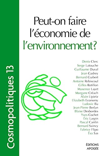 COSMOPOLITIQUES N13. PEUT-ON FAIRE L'ECO, de Pascal Canfin | portada del libro