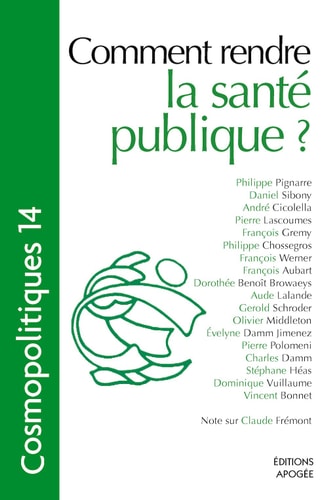 COSMOPOLITIQUES N14 SANTE ET ECOLOGIE, de Évelyne Damm Jiménez | portada del libro