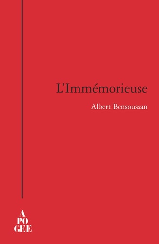 L'IMMEMORIEUSE, de Albert Bensoussan | portada del libro