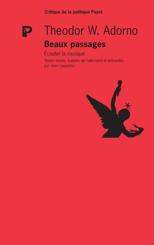 BEAUX PASSAGES, de Theodor W. Adorno | portada del libro