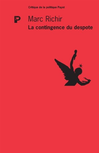LA CONTINGENCE DU DESPOTE, de Marc Richir | portada del libro