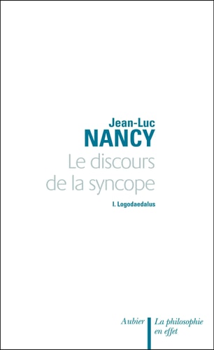 LE DISCOURS DE LA SYNCOPE LOGODAEDALUS, de Nancy | portada del libro