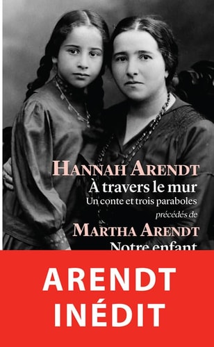 A TRAVERS LE MUR, de Hannah Arendt | portada del libro