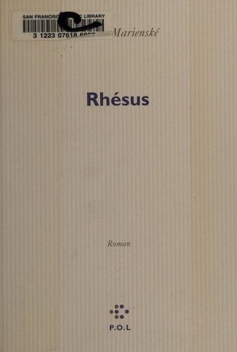 RHESUS, de Marienské | portada del libro