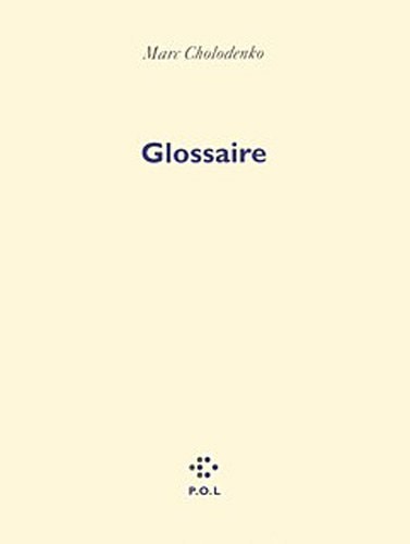 GLOSSAIRE, de Cholodenko | portada del libro