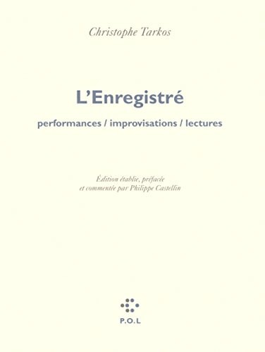 L'ENREGISTRE, de Christophe Tarkos | portada del libro